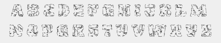 Lettres typeface specimen